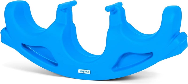 SIMPLAY3 Rock and Roll Teeter Totter Seesaw - Rocking Fun for Two Toddlers or Kids Ages 18 Months to 5 Yrs- Sapphire, Made in USA - Image 4